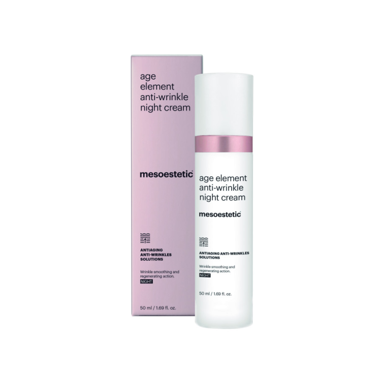 Mesoestetic Age Element Antiwrinkle Night Cream — нічний регенеруючий крем проти зморшок з пептидами та бакучіолом