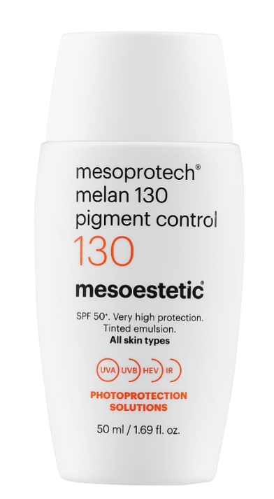 Mesoestetic Melan 130+ Pigment Control SPF 50 — тональный депигментирующий солнцезащитный крем