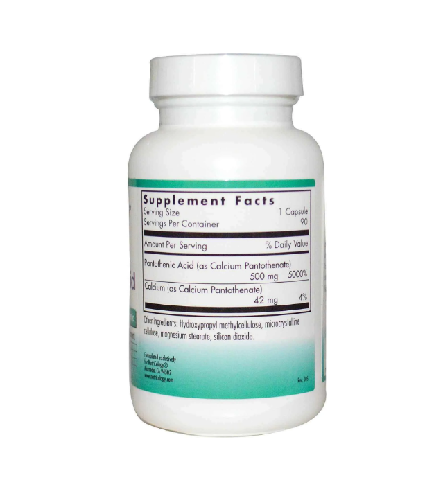 Пантотенова кислота (Pantothenic Acid), Nutricology, 90 капсул