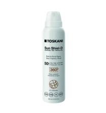 TOSKANI Sun Shield-D Spray SPF 50+ — интенсивный солнцезащитный спрей с поддержкой синтеза витамина D