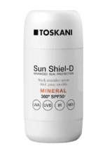 TOSKANI Sun Shield-D Mineral Stick SPF 50+ — минеральный солнцезащитный стик широкого спектра