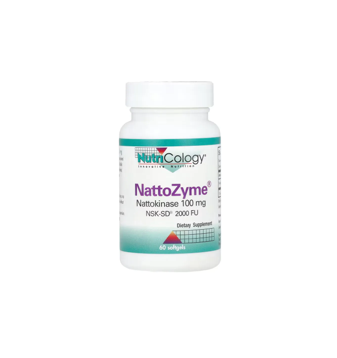 Наттокиназа, NattoZyme, Nattokinase, Nutricology, 100 мг, 60 капсул