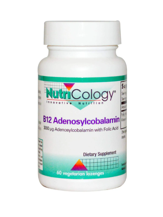 Витамин В12 (аденозилкобаламин), Vitamin B12 Adenosylcobalamin, Nutricology, 60 вегетарианских леденцов