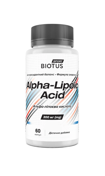 Альфа-ліпоєва кислота, Alpha Lipoic Acid, Biotus, 60 капсул
