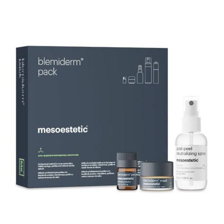 Профессиональный набор для лечения акне Mesoestetic Blemiderm Pack 