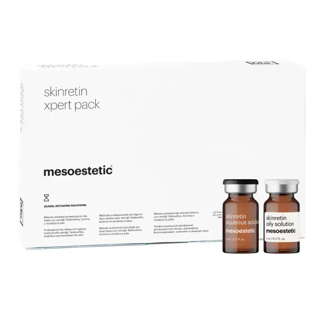 -Антивозрастная процедура с ретинолом Mesoestetic Skinretin Xpert Pack — профессиональный ретиноловый пилинг 