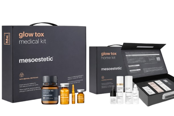 Mesoestetic GLOW TOX Protocol – профессиональный anti-age протокол + домашний набор для ревитализации, лифтинга и сияния кожи