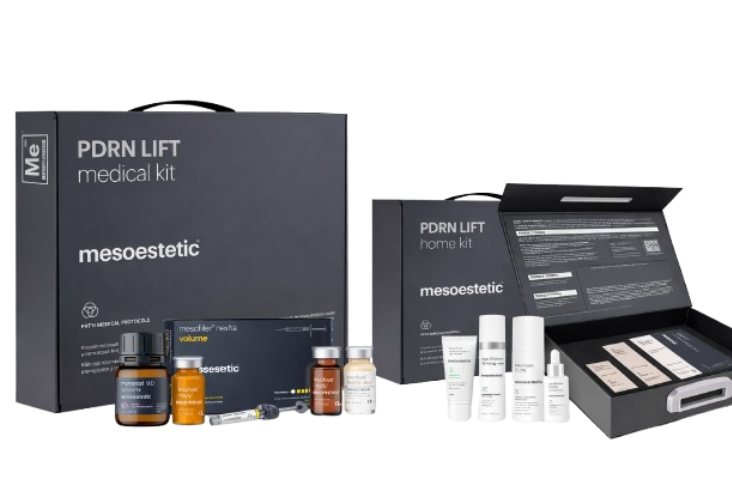 Mesoestetic PDRN LIFT Protocol – профессиональный регенеративный протокол с PDRN и филлером + домашний anti-age набор