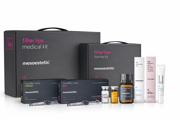 Mesoestetic FILTER LIPS Protocol (Professional Kit + Home Kit) — протокол омоложения губ и периоральной зоны