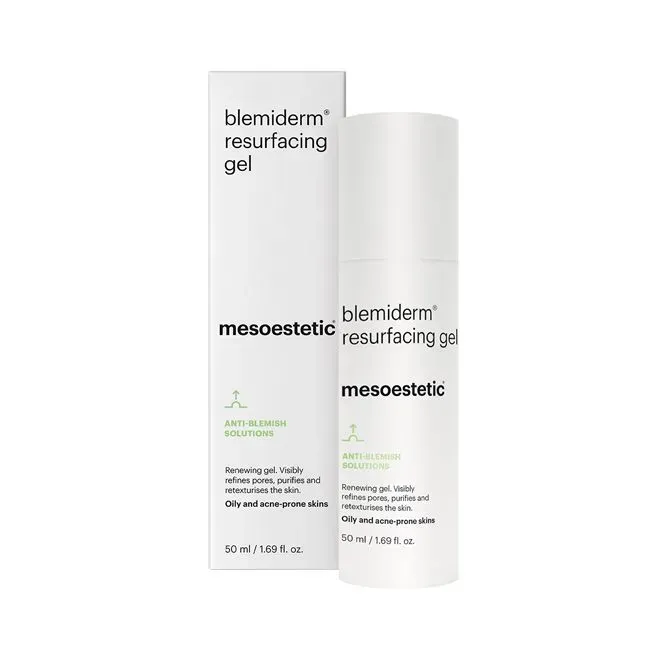 Mesoestetic Blemiderm Resurfacing Gel — нічний відновлюючий гель з гліколевою та саліциловою кислотами для жирної та комбінованої шкіри
